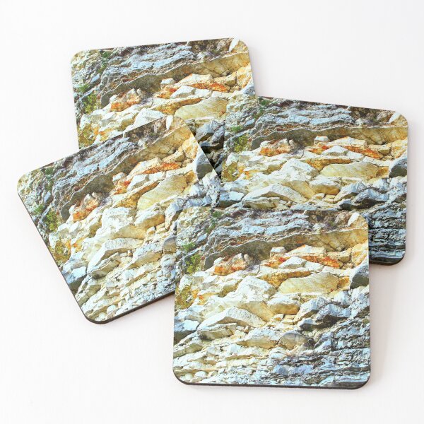 Item preview, Abstract view of white and grey rocks designed and sold by Kristina Drozd.