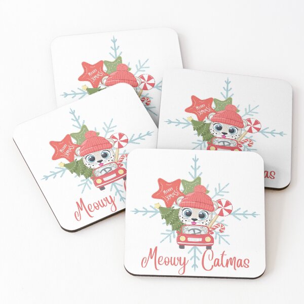 Item preview, Meowy Catmas, Cute Christmas Cat Lover Print designed and sold by Auntieck.