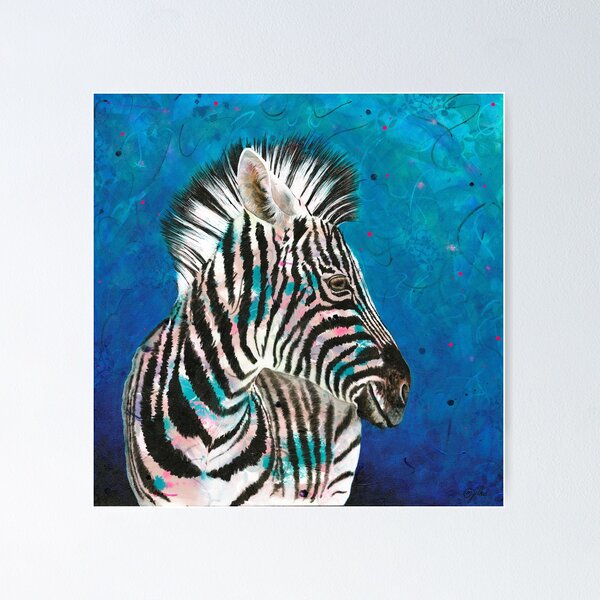 For Him. Painting of Zebra PRINT. Art Africa Home Decor African Wall  Hanging. Watercolor Painting Zebra Art Zebra. Modern Peek a Boo 