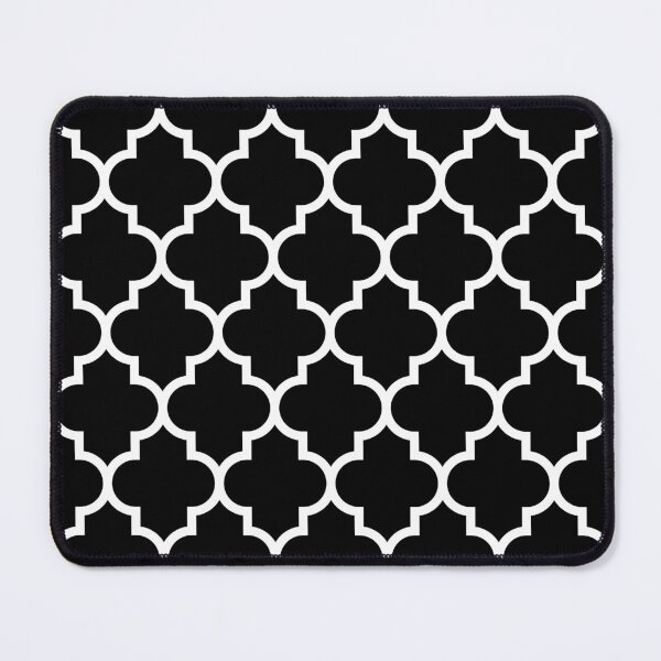 Item preview, Black And White Quatrefoil Pattern designed and sold by rewstudio.
