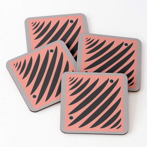 Item preview, Elongated Black Half Circles on a Light Red Background designed and sold by ThisNThatImages.