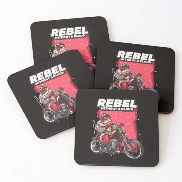 Item preview, Rebel Without A Claus Santa Biker Christmas  designed and sold by davestees506.
