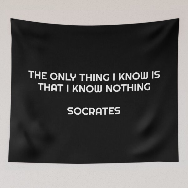 Item preview, The only thing I know is that I know nothing - Socrates quotes designed and sold by Inspirationmotivation.