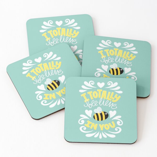 Item preview, I Bee-Lieve In You - Positive Cute Animal Pun designed and sold by Kit Cronk.