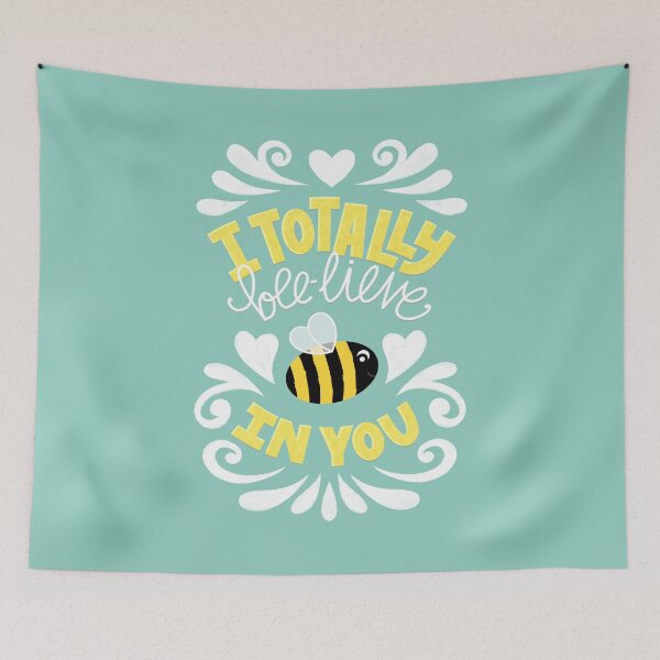 Item preview, I Bee-Lieve In You - Positive Cute Animal Pun designed and sold by Kit Cronk.