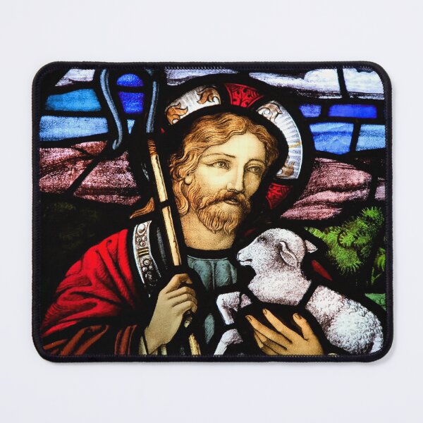 Item preview, Jesus the Good Shepherd Stained Glass Window designed and sold by onepony.