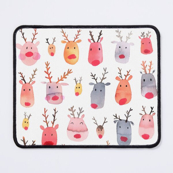 Item preview, Reindeers - Animal cuteness - Winter watercolor pattern - Rudolph designed and sold by ninoladesign.
