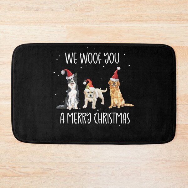 Item preview, We Woof You a Merry Christmas / Snow Christmas Dog Lover Santa Hat designed and sold by Run to Creations.