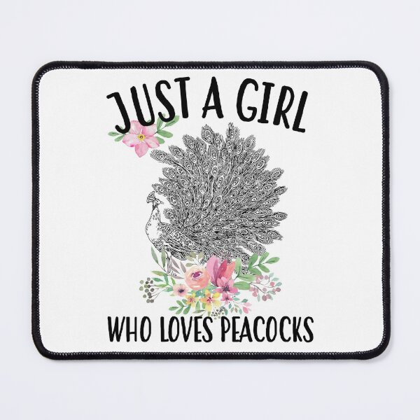 Item preview, Just A Girl Who Loves Peacocks Pink Flower designed and sold by SiouxLove.
