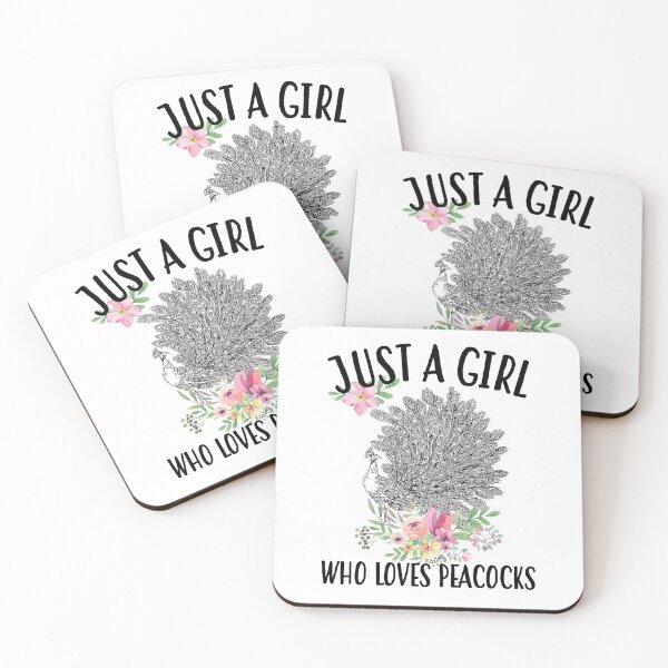 Item preview, Just A Girl Who Loves Peacocks Pink Flower designed and sold by SiouxLove.