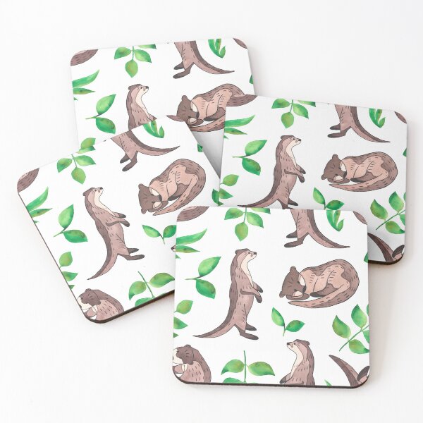 Item preview, Watercolor Otter Seamless designed and sold by ConcorStore.