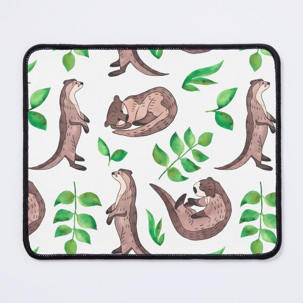 Item preview, Watercolor Otter Seamless designed and sold by ConcorStore.