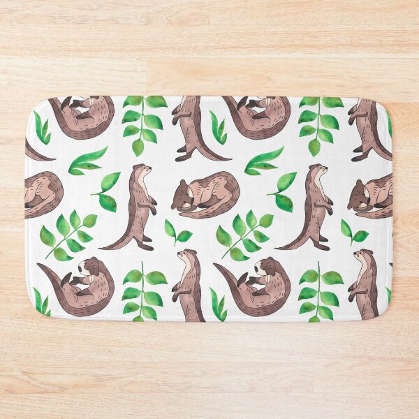 Item preview, Watercolor Otter Seamless designed and sold by ConcorStore.