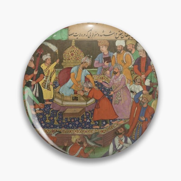 Item preview, Indo-Persian Painting of Emperor Babur designed and sold by Shahnama.