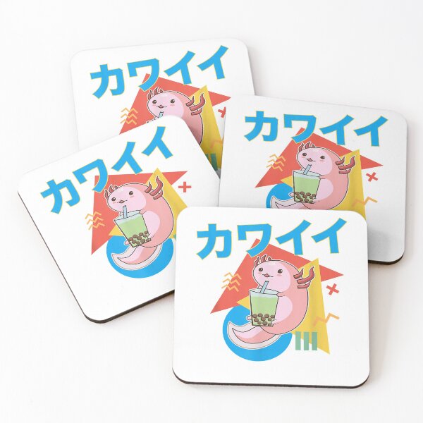 Item preview, 90s Axolotl Tea Kawaii SnAxolotl Milk Tea Bubble Tea Camiseta designed and sold by AnnLomachenko.
