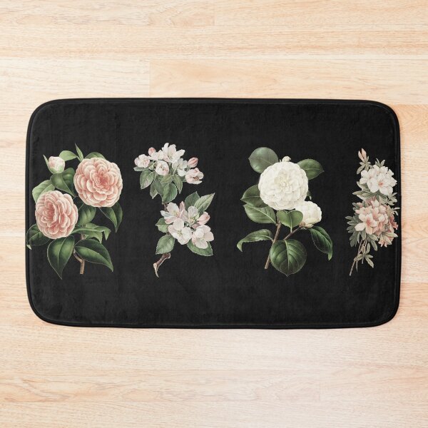 Flower chart vintage Bath Mat