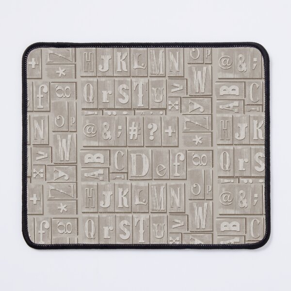 Item preview, Neutral Alphabet printing press blocks designed and sold by Quick Brown Fox Canada.