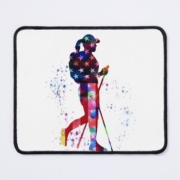 Item preview, Hiking - American flag art designed and sold by ConcorStore.