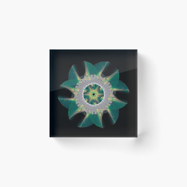 Item preview, Fractal Green & Gold Star w/ Transparent Background designed and sold by IssyDesigns.