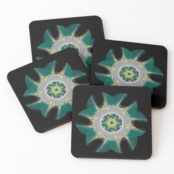 Item preview, Fractal Green & Gold Star w/ Transparent Background designed and sold by IssyDesigns.