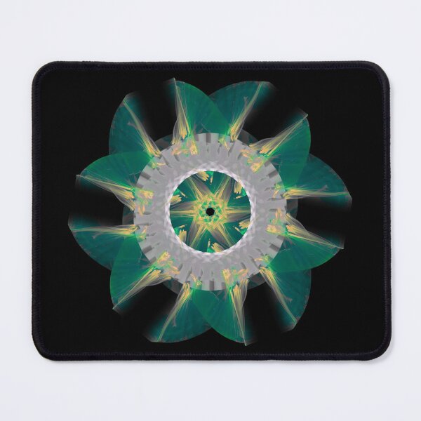 Item preview, Fractal Green & Gold Star w/ Transparent Background designed and sold by IssyDesigns.