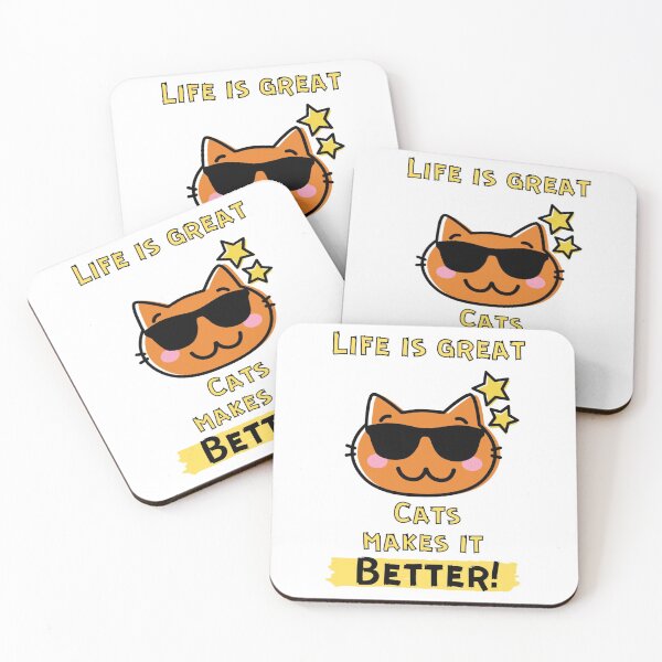 Item preview, Life Is Great Cats Make It Better! designed and sold by OlympicsMerch.