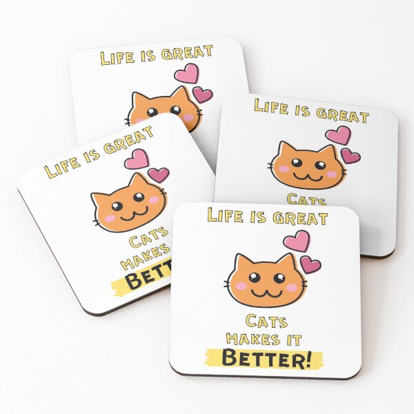 Item preview, Life Is Great Cats Make It Better! designed and sold by OlympicsMerch.