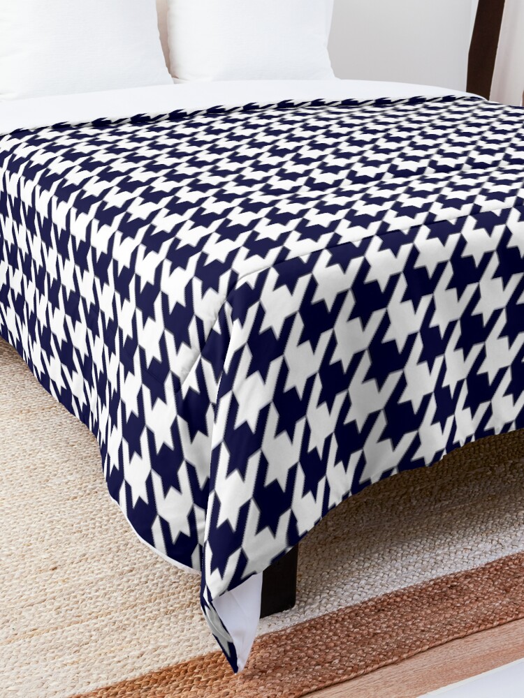 Alternate view of Navy Blue And White Houndstooth Comforter