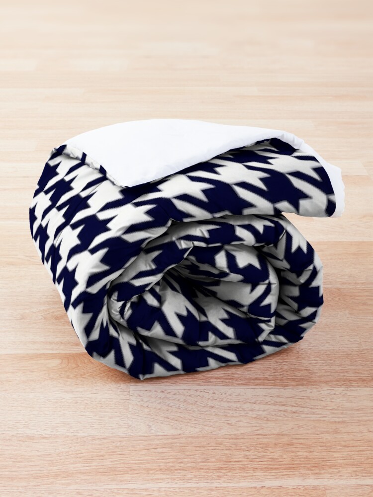 Alternate view of Navy Blue And White Houndstooth  Comforter