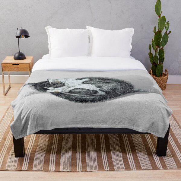 Item preview, Black And White Cat Is Sleeping designed and sold by Craft DartCO.