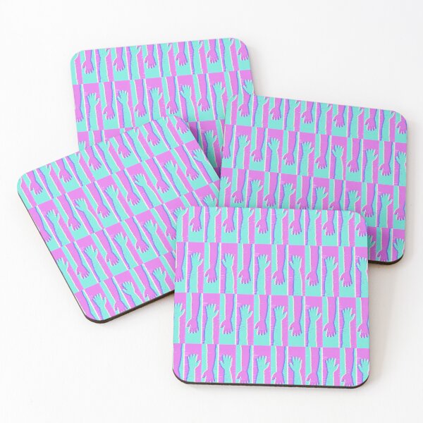Item preview, pink and blue hands pattern designed and sold by MossCosmos.