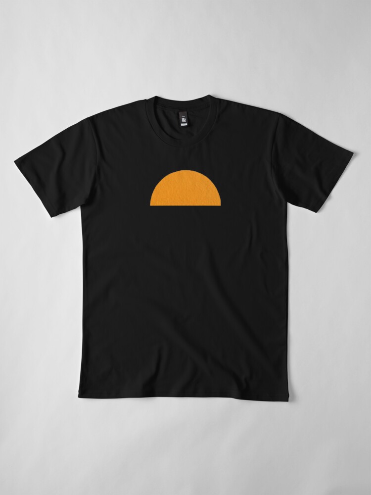 Alternate view of Simple Orange Half Dome Sun Design Illustration Premium T-Shirt