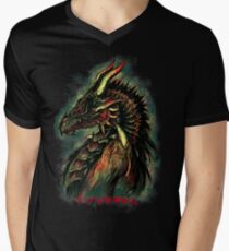 Dragonborn (Green Version) Men's V-Neck T-Shirt
