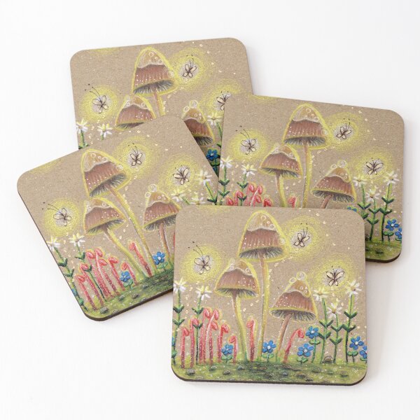 Item preview, Pretty Mushrooms and Moss designed and sold by NalinneJonesArt.