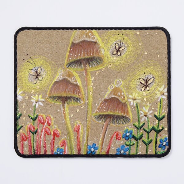 Item preview, Pretty Mushrooms and Moss designed and sold by NalinneJonesArt.