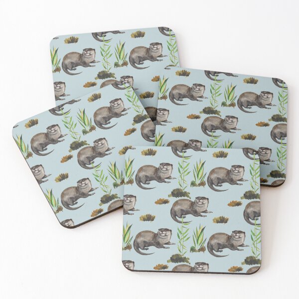 Item preview, Watercolor Otter Seamless designed and sold by HauckClothing.