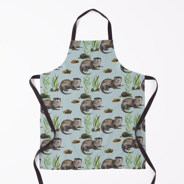 Item preview, Watercolor Otter Seamless designed and sold by HauckClothing.