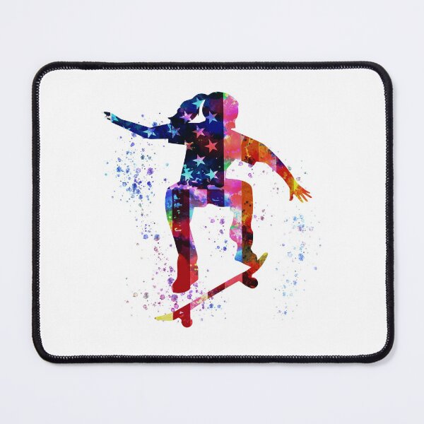 Item preview, Skateboarding watercolor - USA flag designed and sold by HauckClothing.