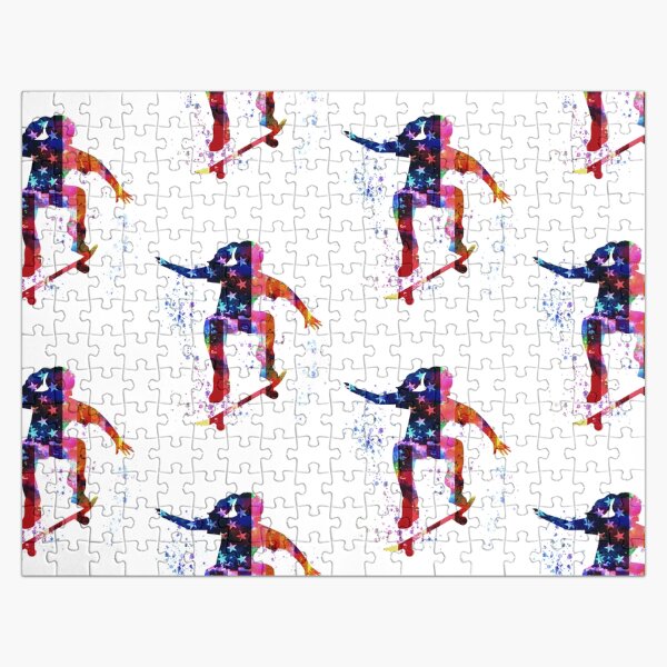 Item preview, Skateboarding watercolor - USA flag designed and sold by HauckClothing.