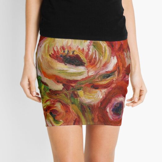 Pierre-Auguste Renoir - Anemones Mini Skirt
