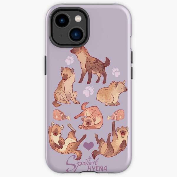 Spotted hyena sticker and goodies pack iPhone Tough Case