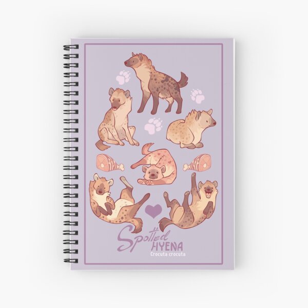 Spotted hyena sticker and goodies pack Spiral Notebook
