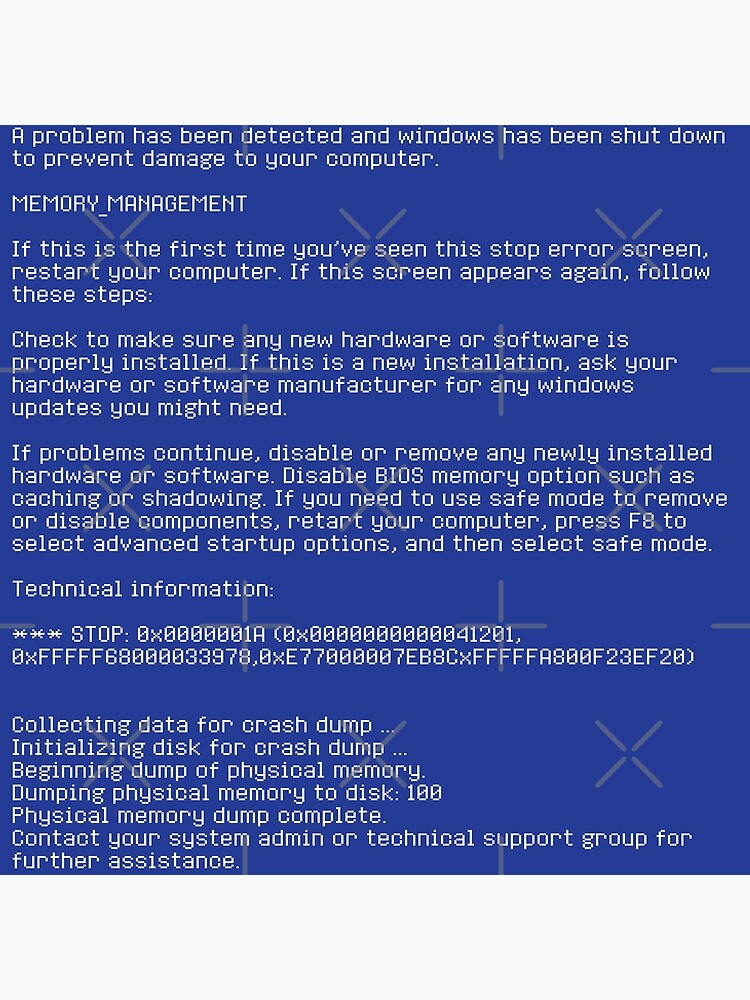 Blue Screen of Death Funny Geek Programmer Gift