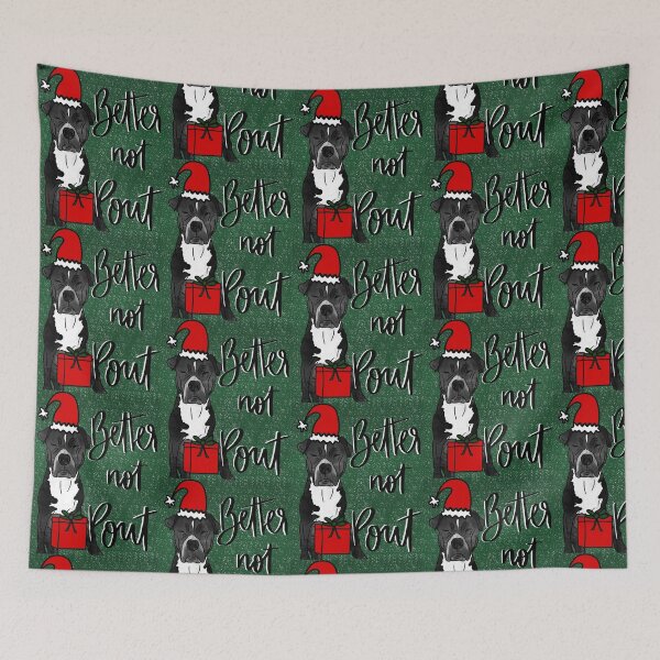 Item preview, Better not bout holiday pitbull  designed and sold by Lauryn Elder.