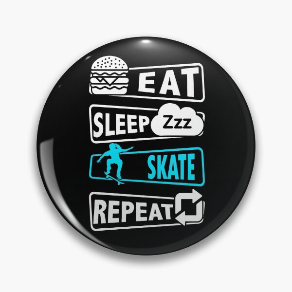 Item preview, Eat sleep Skating repeat blue designed and sold by HauckClothing.