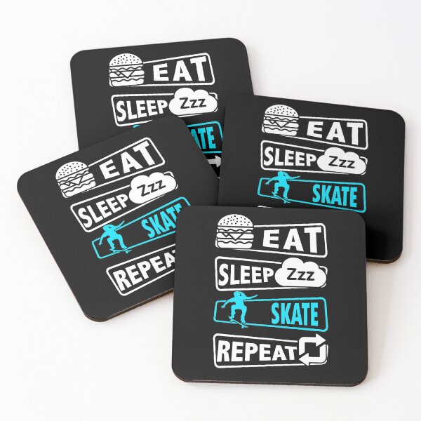 Item preview, Eat sleep Skating repeat blue designed and sold by HauckClothing.