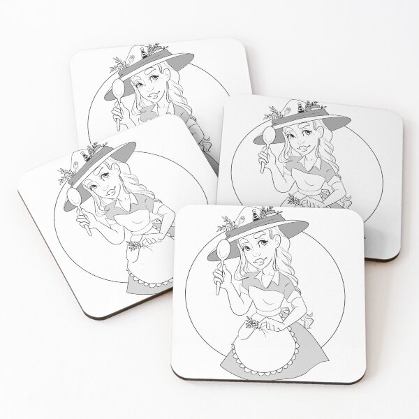 Item preview, Kitchen Witch (Black and White Print) designed and sold by MikaylaJaneArt.
