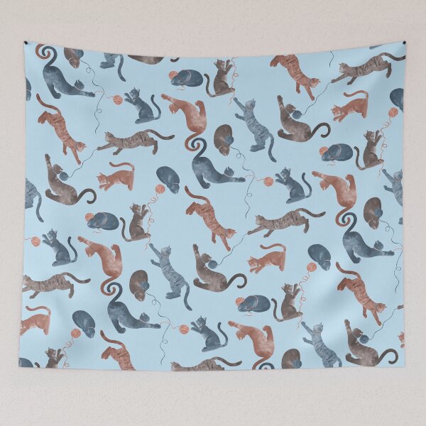 Item preview, Cats playing with wool designed and sold by clauyevi.
