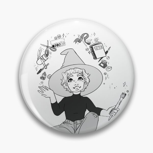 Item preview, Artist Witch (Black and White Print) designed and sold by MikaylaJaneArt.