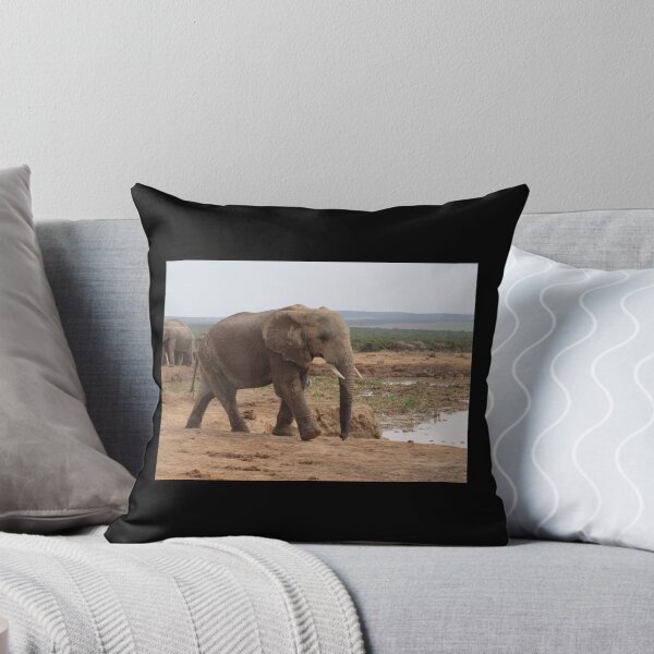Item preview, Cushion/Pillow - African Elephant At Waterhole  designed and sold by Alima Designs.